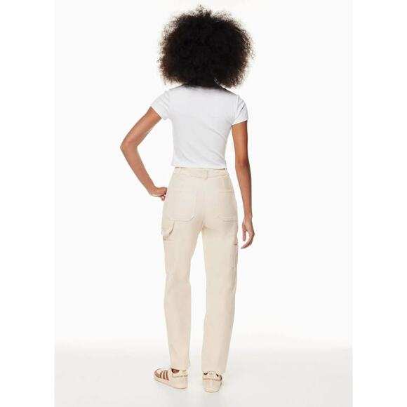 Aritzia Wilfred Free Women’s Size 00 XXS Birch Brennan High-Waisted Utility Pant - Picture 2 of 7